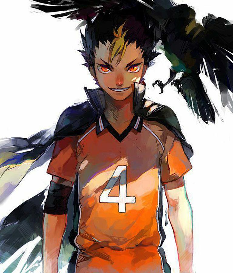 Haikyuu Nishinoya Raven Digital Art By Amy H Bise