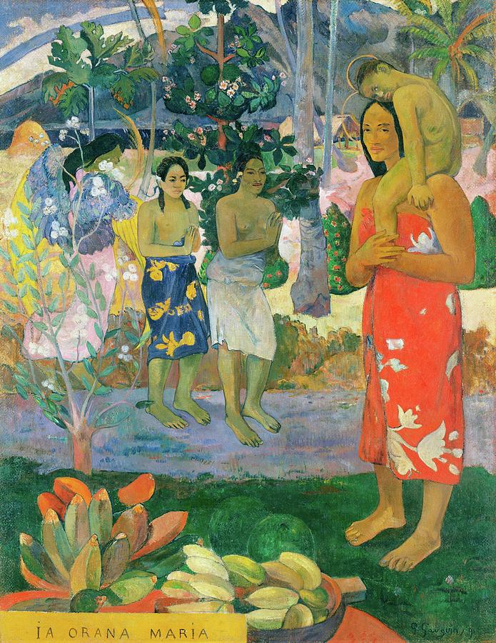 Hail Mary Photograph by Paul Gaugin