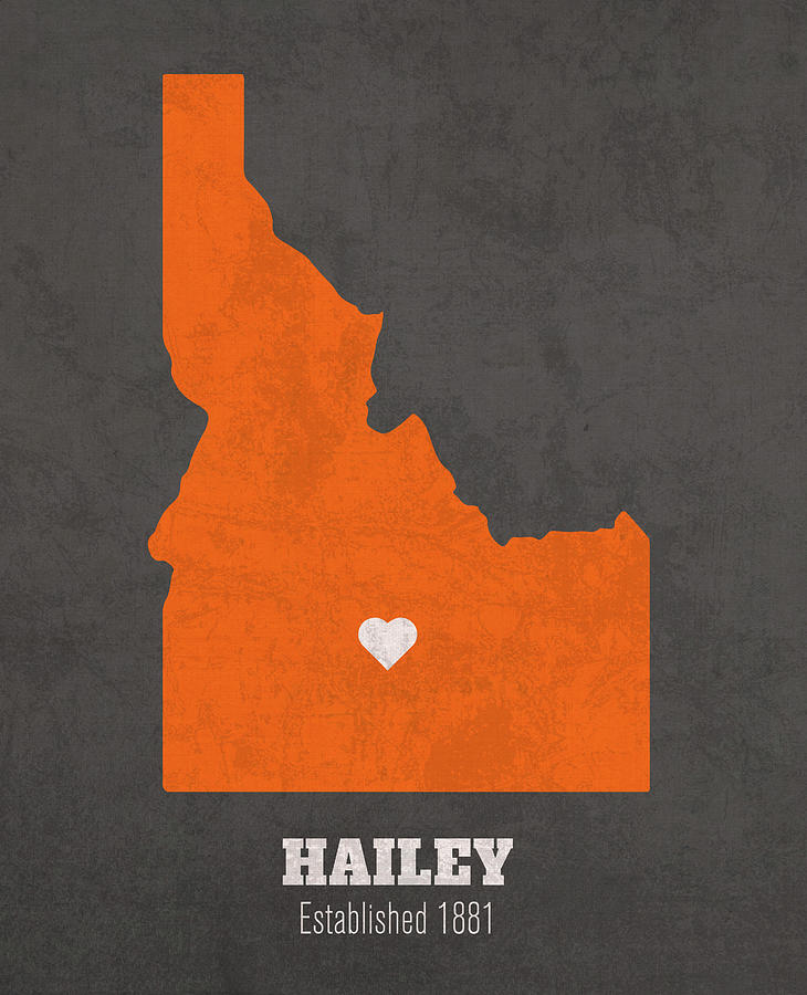 Hailey Idaho City Map Founded 1881 Idaho State University Color Palette