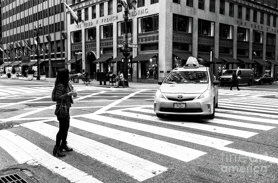 Hailing A Cab In New York City John Rizzuto 