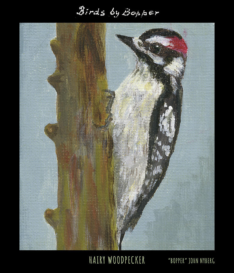 Hairy Woodpecker Painting by Tim Nyberg