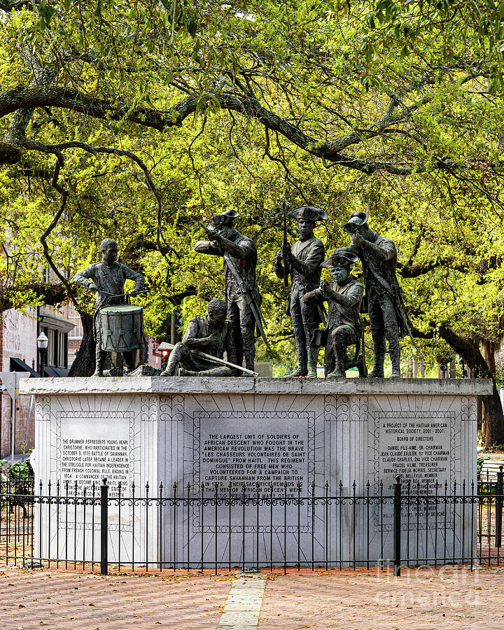 Haitian Monument at Franklin Square - Savannah Photograph by Sanjeev Singhal
