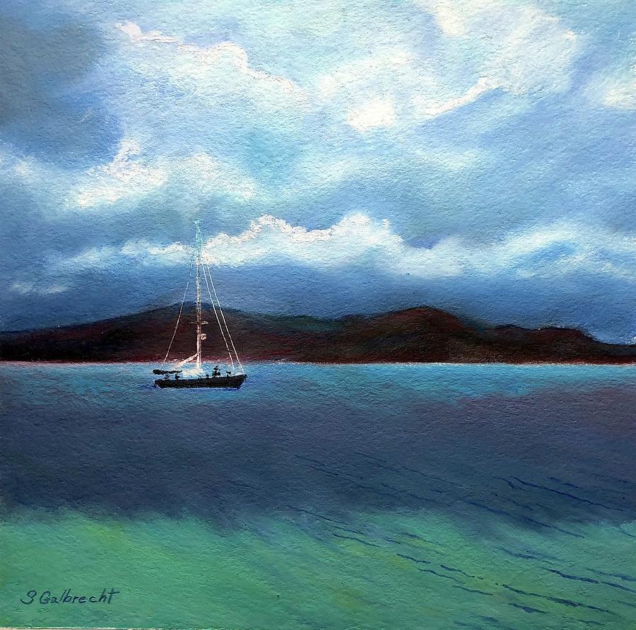 Haitian Sail, Comier- Plage, Haiti Painting by Shirley Galbrecht