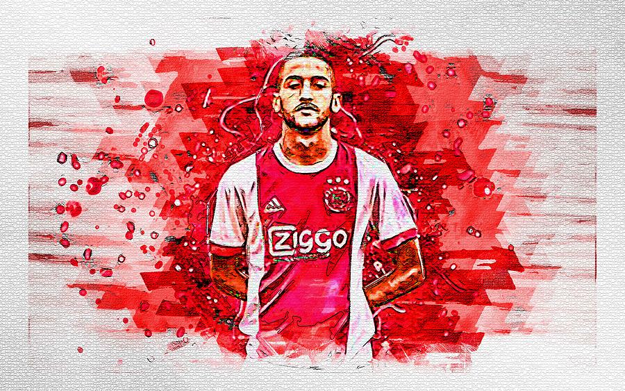 Hakim Ziyech Ajax FC Soccer Football Stars Moroccan Footballers Dutch ...