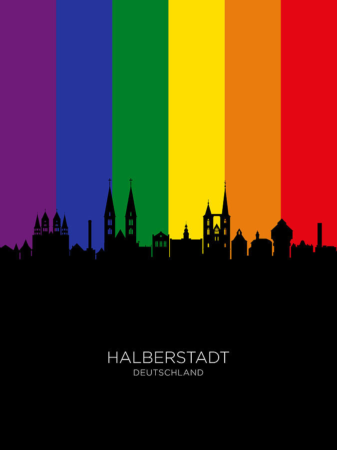 Halberstadt Germany Skyline #40 Digital Art by Michael Tompsett