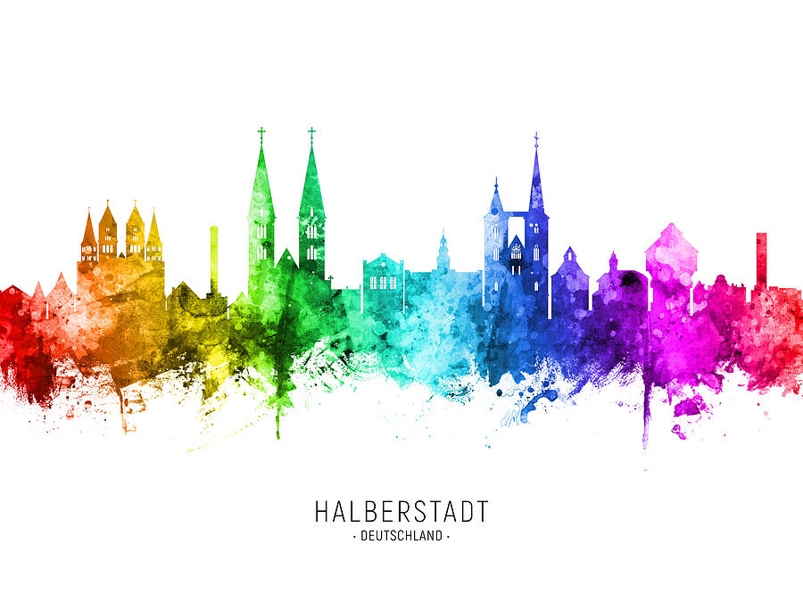 Halberstadt Germany Skyline #61 Digital Art by Michael Tompsett