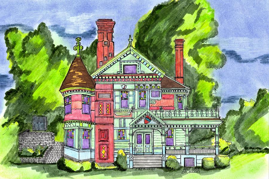 Hale House Los Angeles Drawing by Paul Meinerth