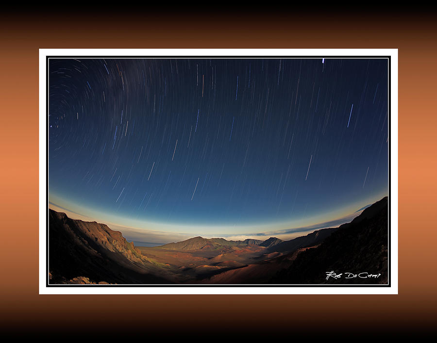 Haleakala Star Trails - Stars move acroos the night sky f Photograph by ...