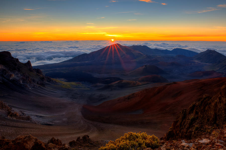 Haleakala Volcano - House of the Sun - The Rising 1 of 2 Photograph by ...