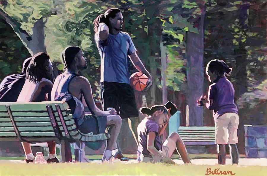 Half Court Painting by David Buttram