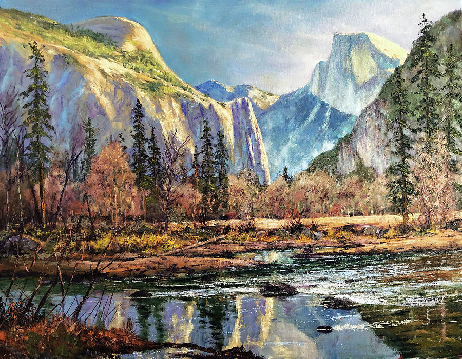 Yosemite National Park Painting - Half Dome by Donald Neff