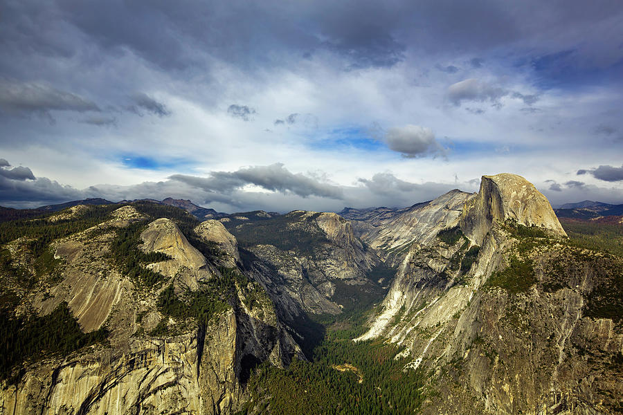 Half Dome from Glacier Point at Yosemite Photograph by Ian Good