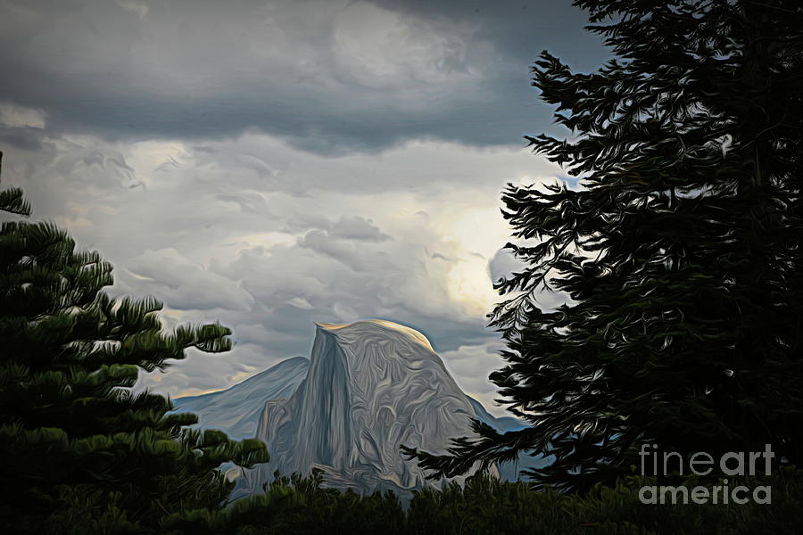 Half Dome Gem Yosemite National Park Series Creative  Photograph by Chuck Kuhn
