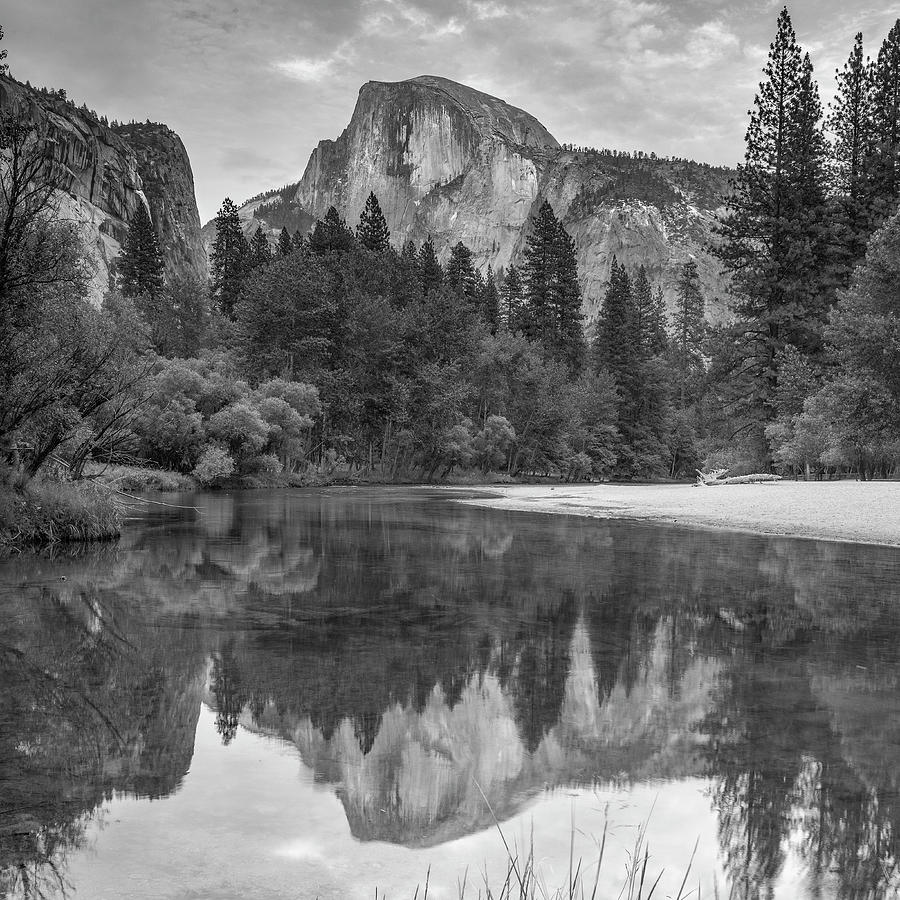 Half Dome Reflection Photograph by Mark Peavy