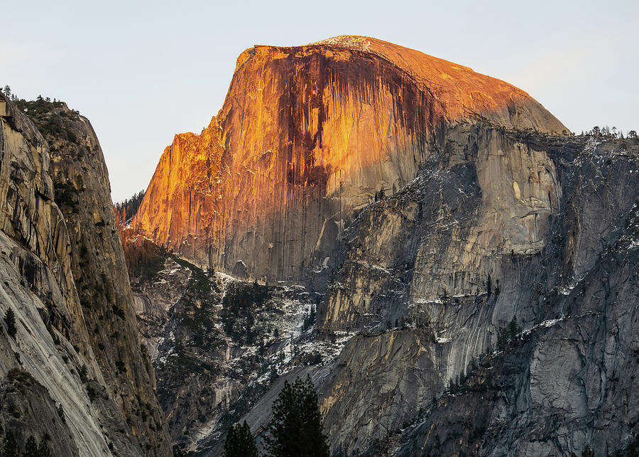 Half Dome With Soft Glow Photograph by Brett Harvey