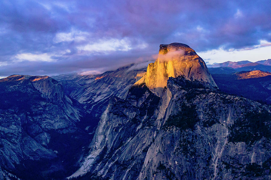 Half Dome Sunset Right Photograph by David Fountain