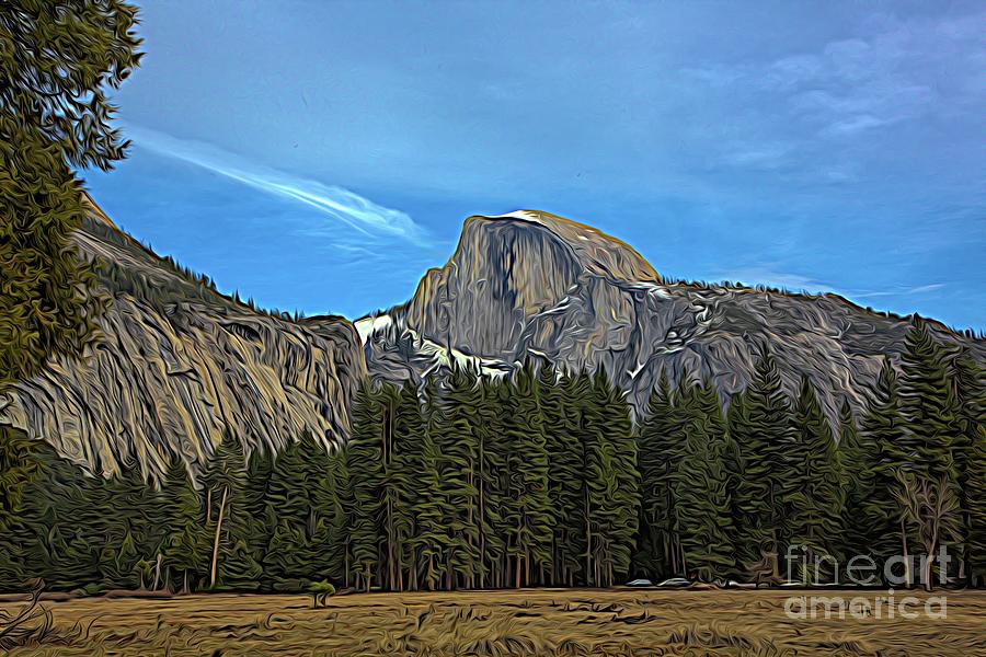 Half Dome Yosemite Artistic Landscape Awesome  Photograph by Chuck Kuhn