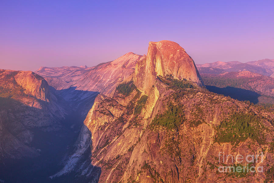 Half Dome Yosemite at sunset Photograph by Benny Marty