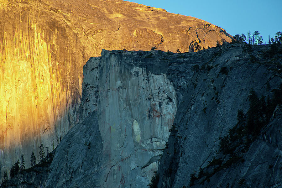 Half Dome Yosemite Sunset Like a Moon Rising Photograph by Bruce Gourley