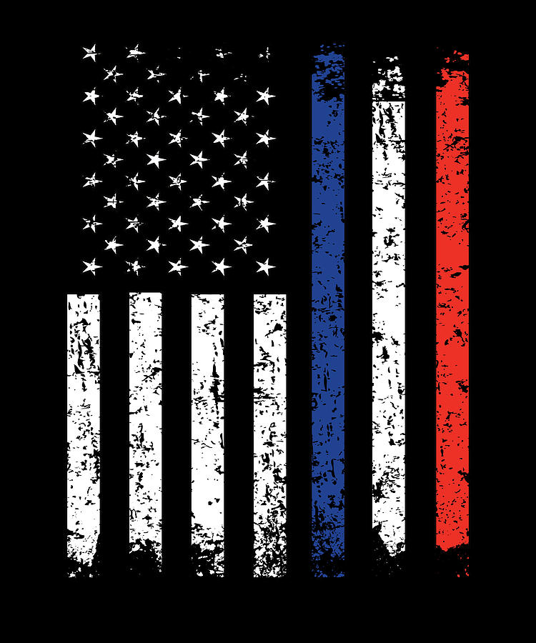 Half French Half American Flag France USA Digital Art by Madeby JSRG ...