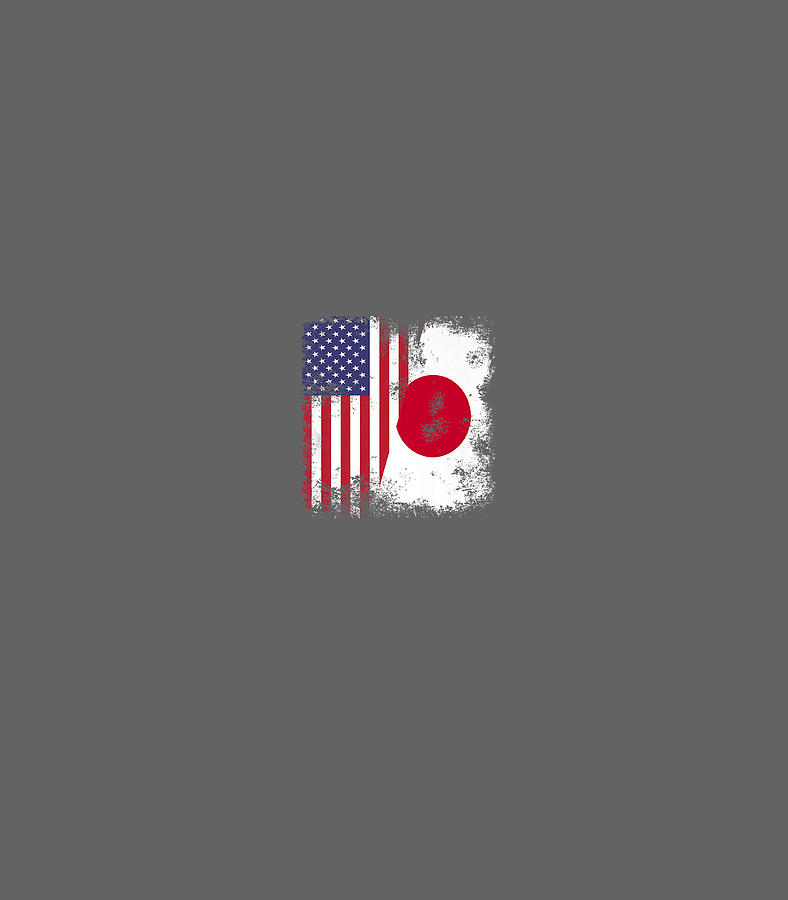 Half Japanese Flag Vintage Japan Usa Digital Art by Lucasaudio - Fine ...