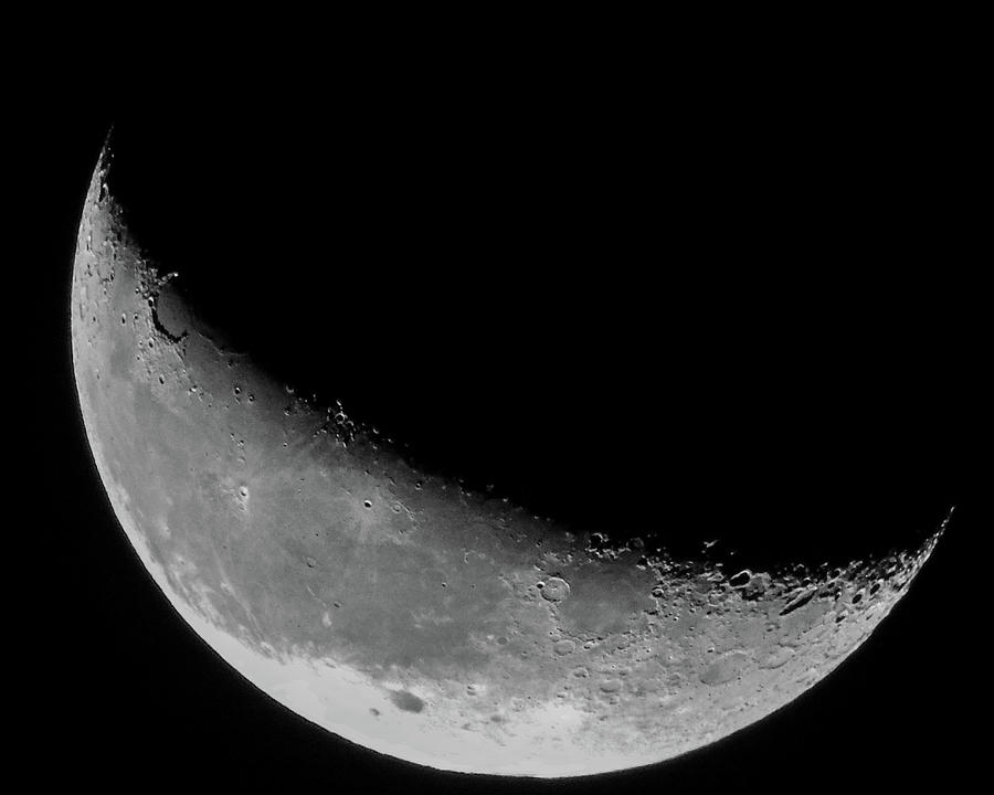 Half moon Photograph by William Bretton