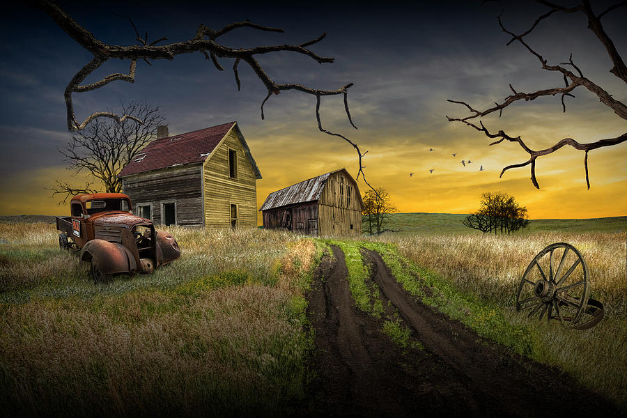 Half Past Autumn in Rural America Photograph by Randall Nyhof