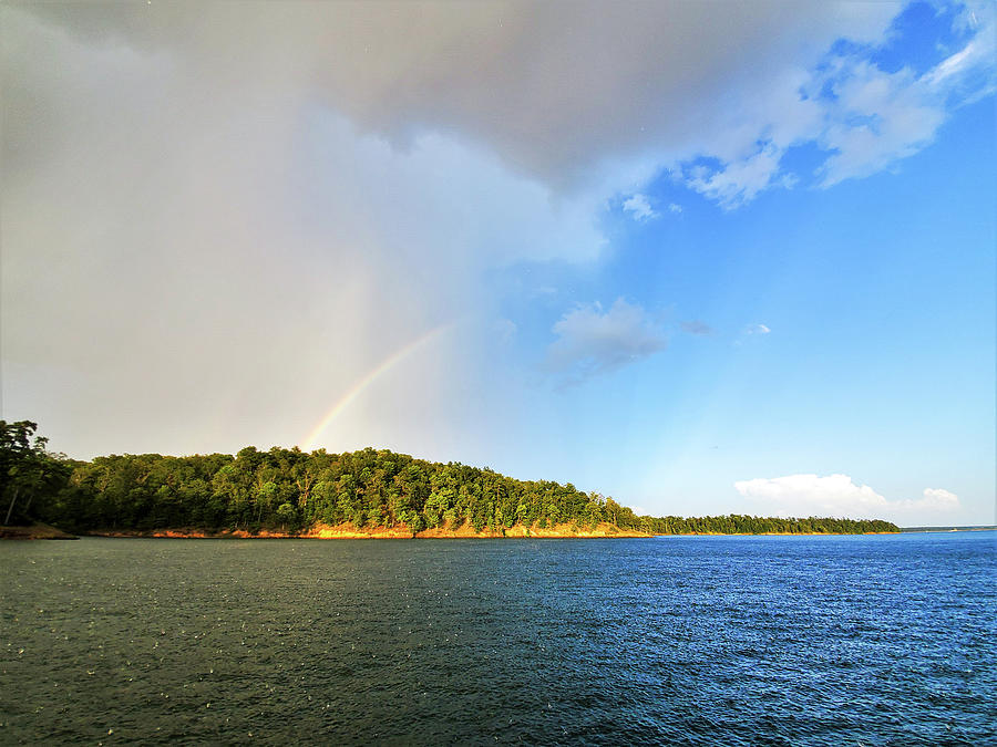Half Storm, Half Rainbow Photograph by Ed Williams