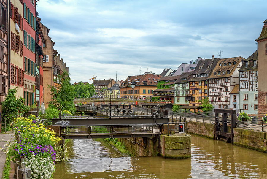 Half-timbered houses and canal in Petite France, Strasbourg, France Photograph by Elenarts - Elena Duvernay photo