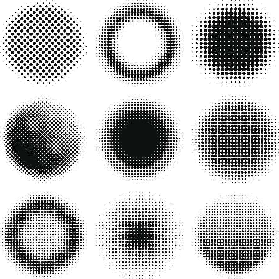 Halftone design elements Drawing by Ulimi