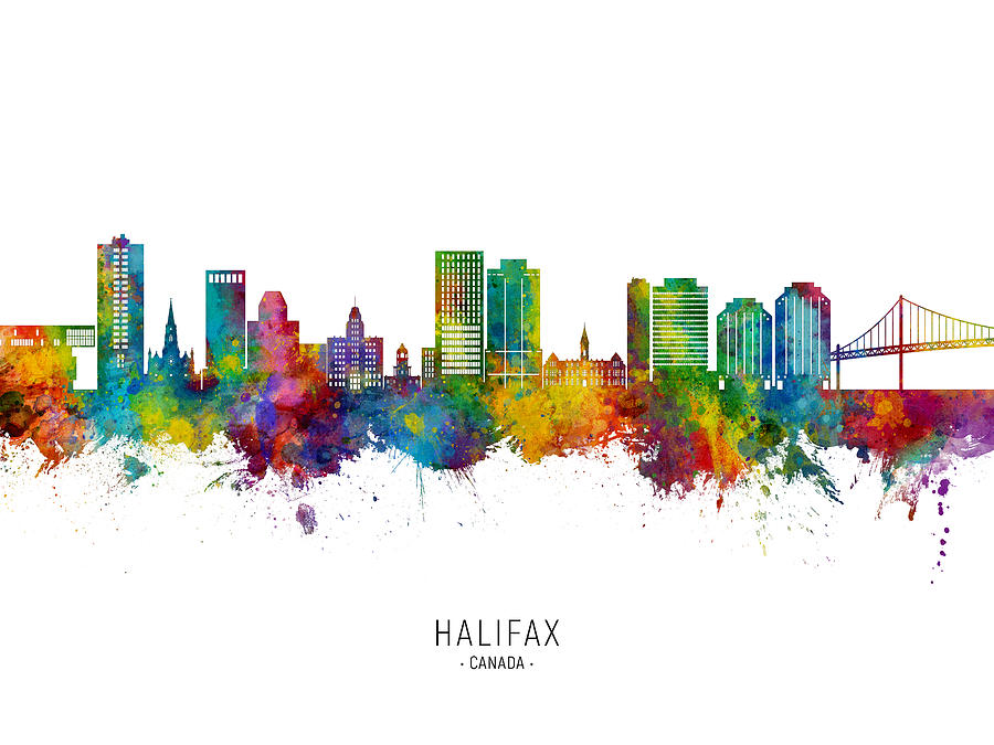 Halifax Canada Skyline #04 Digital Art by Michael Tompsett