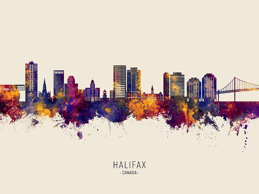 Halifax Canada Skyline #09 Digital Art by Michael Tompsett