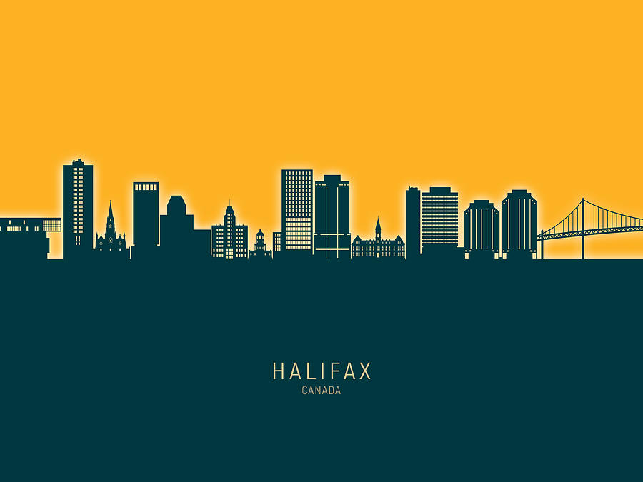 Halifax Canada Skyline #24 Digital Art by Michael Tompsett