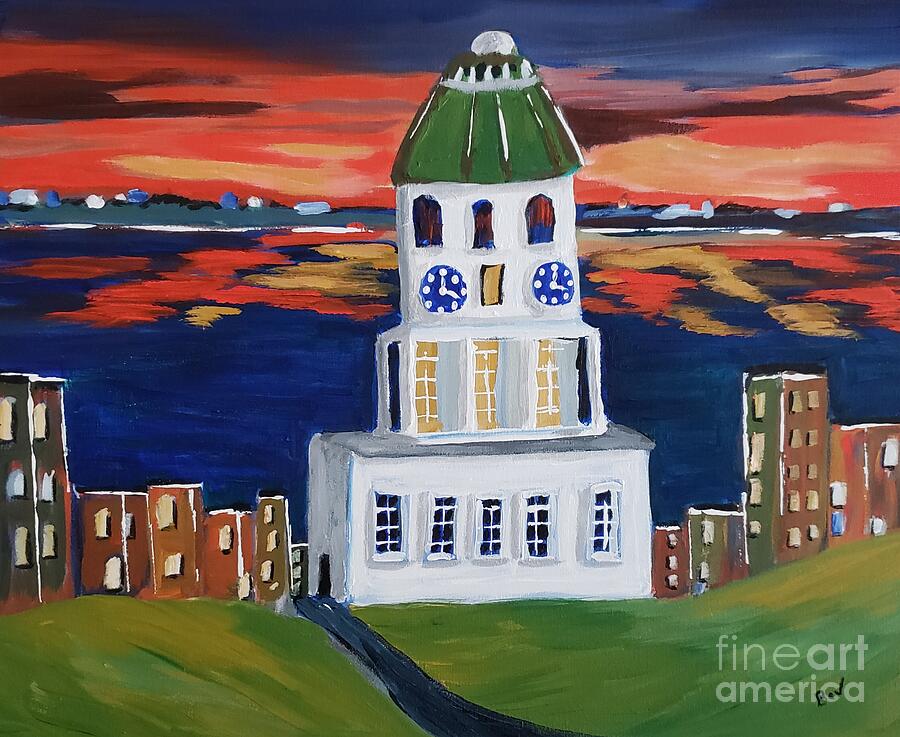 Canada Painting - Halifax Town Clock by Beverly Livingstone
