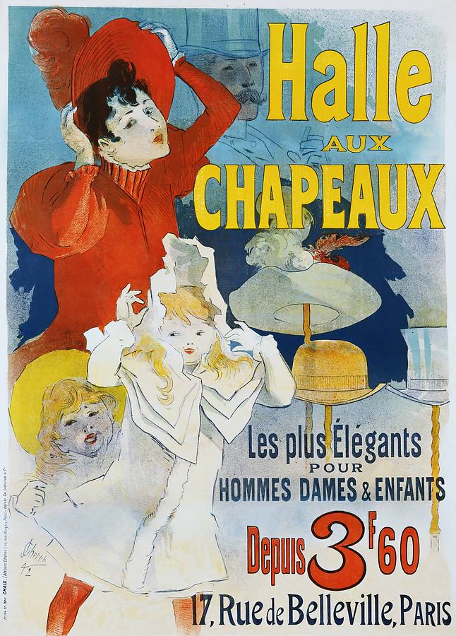 Halle Aux Chapeaux Poster Painting By Jules Ch Ret - Fine Art America