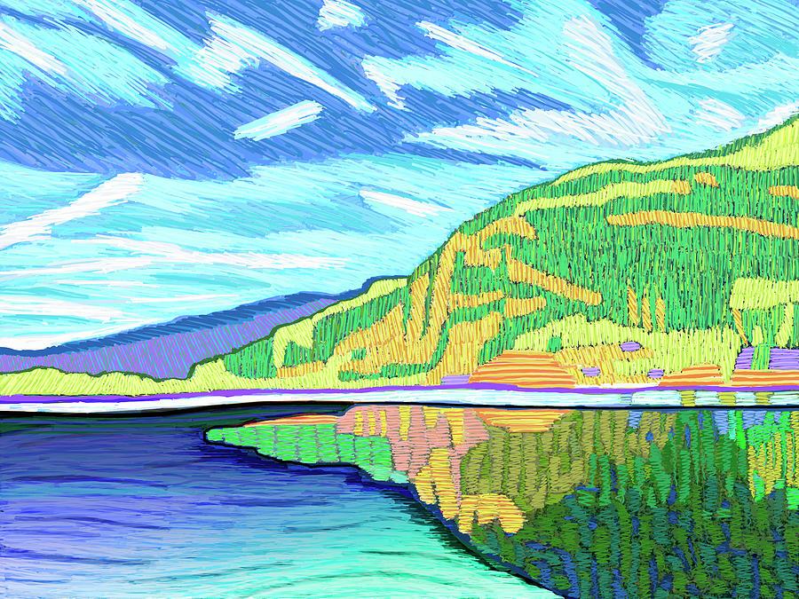 Hallingdal River View Digital Art by Rod Whyte