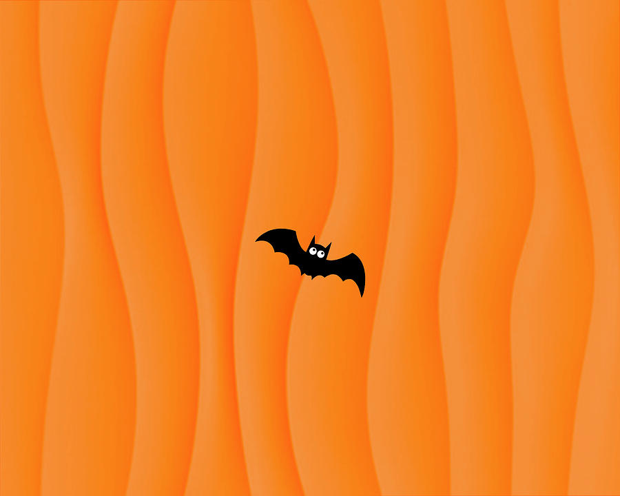 Halloween Bat Minimalist Artwork Photograph by Patti Deters