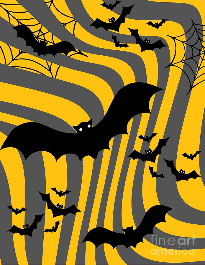 Halloween Bats Digital Art by Nina Prommer