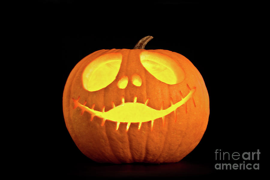 Halloween carved pumpkin Photograph by Delphimages Photo Creations