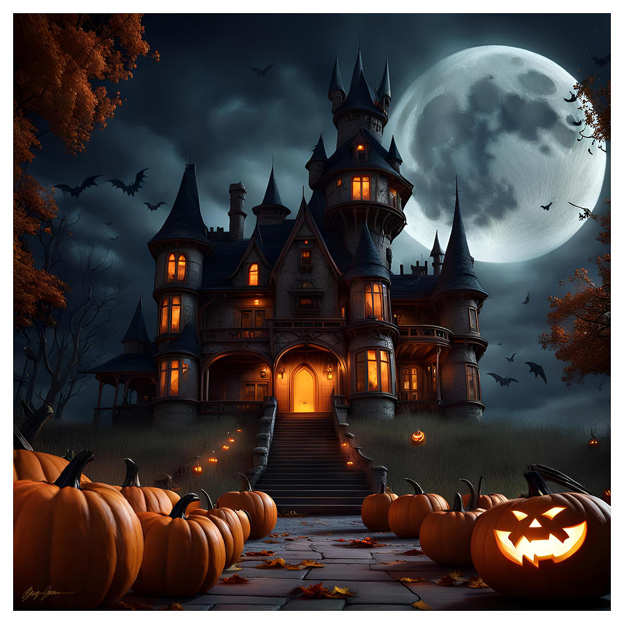 Halloween Castle Digital Art by Greg Joens