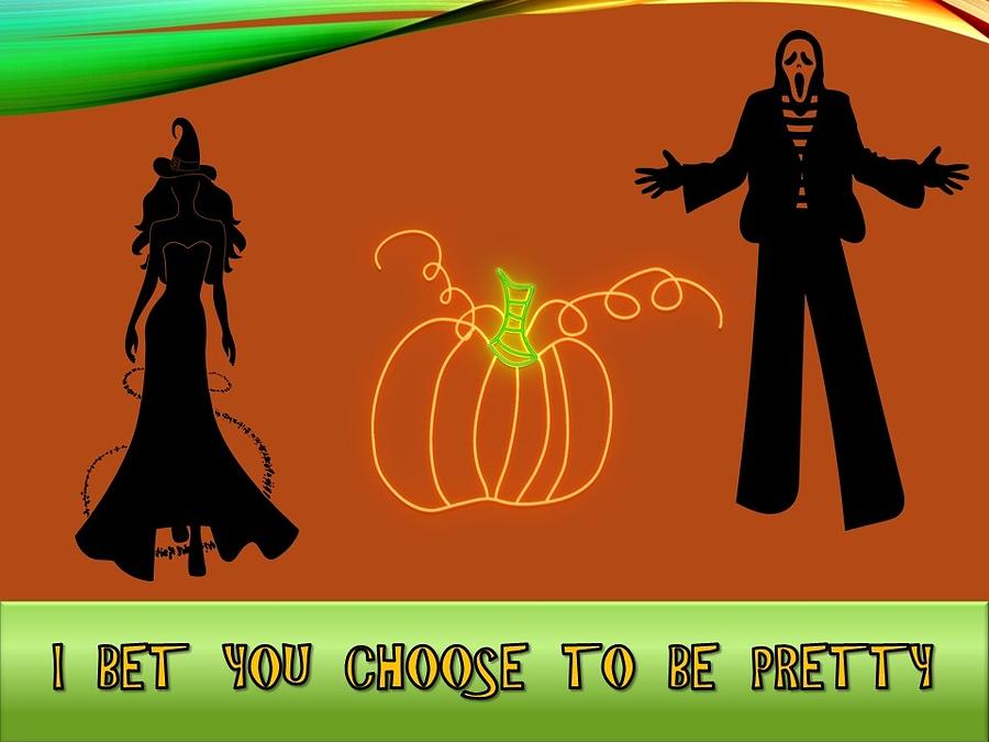 Halloween Choose Pretty Mixed Media by Nancy Ayanna Wyatt
