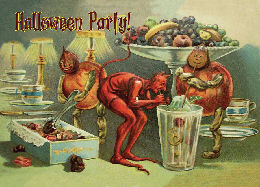 Halloween Devil Party Digital Art by Long Shot