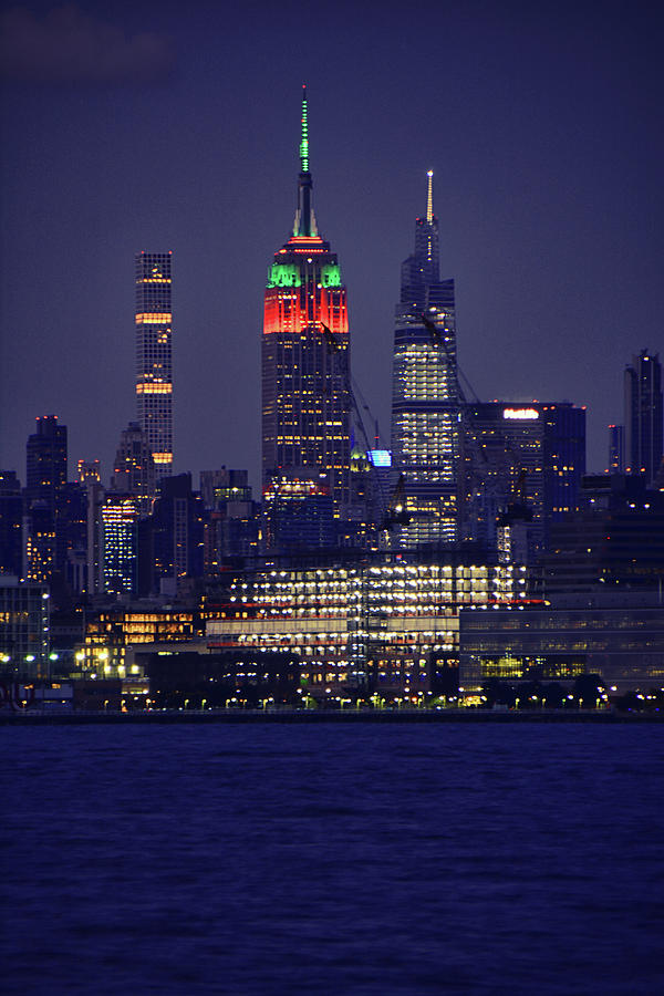 Halloween Empire State Building Blue Hour Photograph by Raymond Salani III