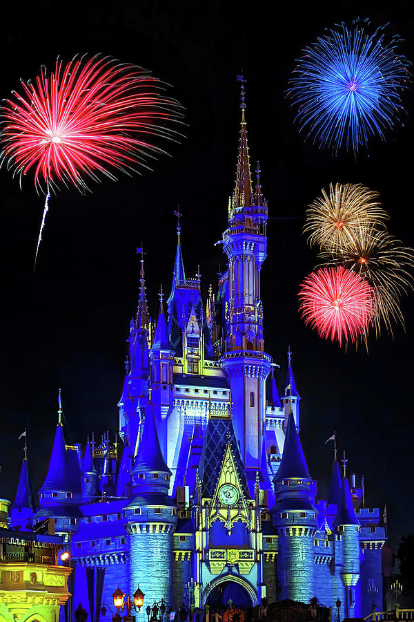 Halloween Fireworks at the Magic Kingdom Photograph by Mark Andrew Thomas