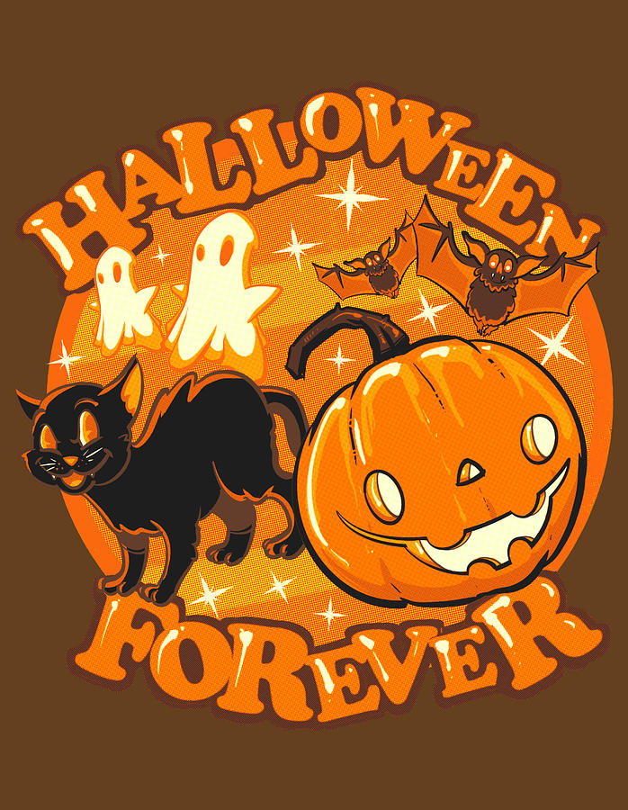 Halloween Drawing - Halloween Forever by Ludwig Van Bacon
