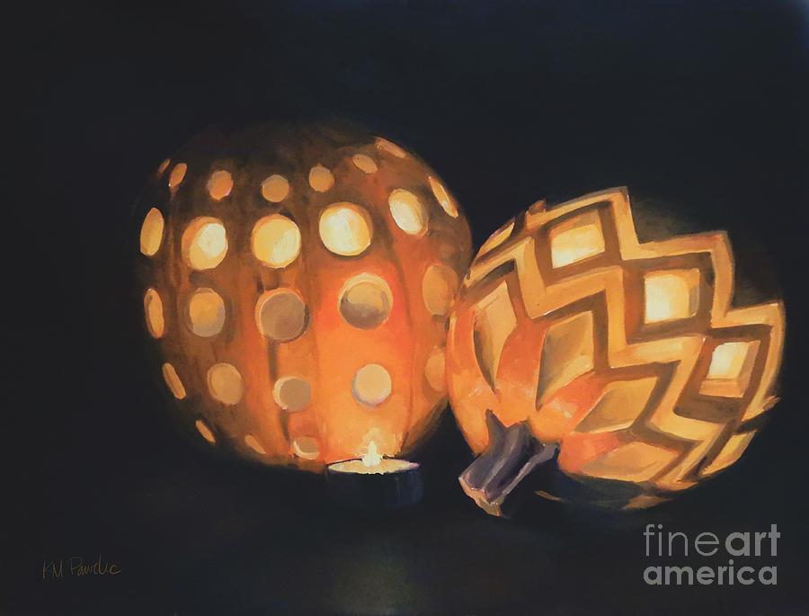 Halloween glow Painting by K M Pawelec
