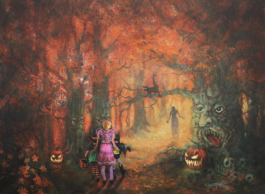 Halloween Hollow Painting by Tom Shropshire