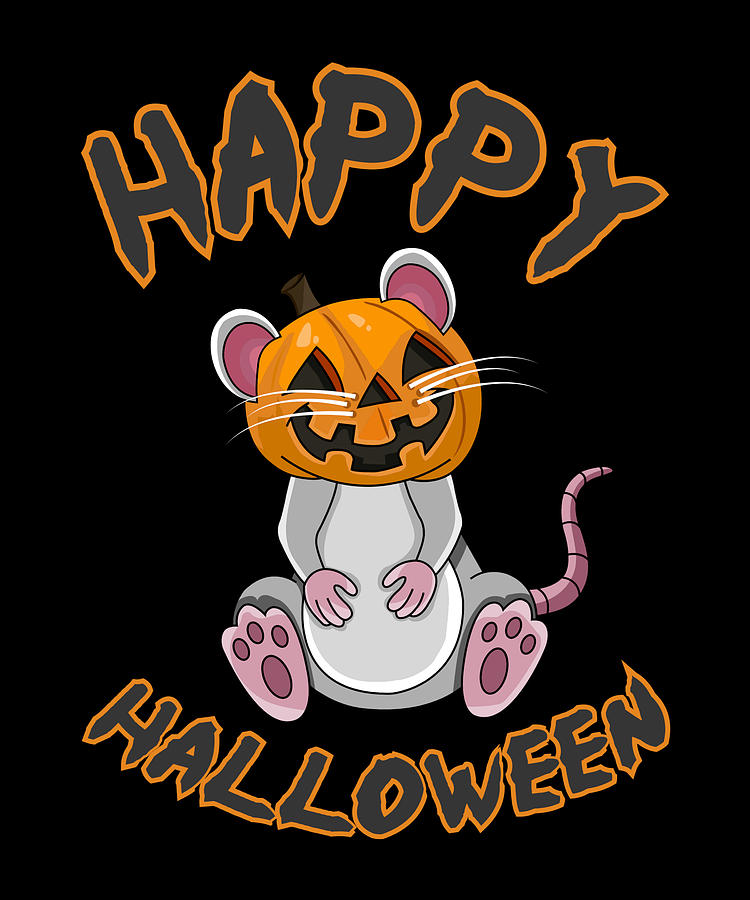Halloween Mouse Mice Rat Pumpkin Horror Gift Idea Digital Art by ...