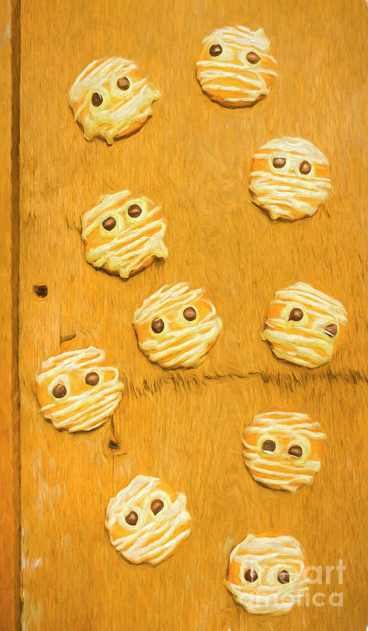 Halloween mummy cookies Digital Art by Jorgo Photography