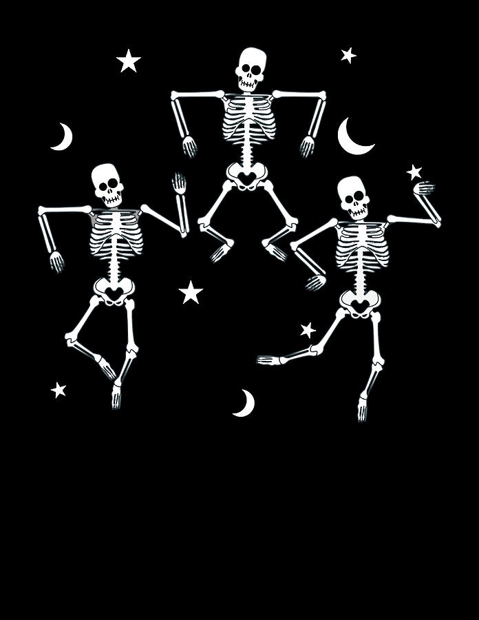 Halloween Party Dancing Skeleton Poster music Painting by Ashley Eva ...